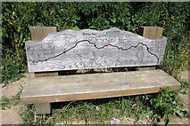 TL1210 : River Ver bench by the Hertfordshire Way by Philip Jeffrey