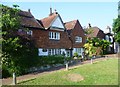 Houses on the village green at Brasted