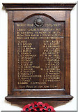 TQ3185 : Christ Church, Highbury Grove - War Memorial WWII by John Salmon