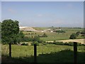 Across the fields to the landfill site