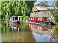 Narrowboats on the Trent and Mersey Canal at Stonebridge