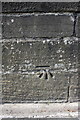 Benchmark on wall of North Road near North Bridge