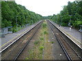 View from the footbridge at Crowhurst station