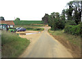 Un-named lane junction with B1083 next to Shottisham Farm