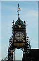 SJ4066 : The 1897 Town Centre clock, Chester by Steve  Fareham