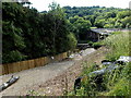 SO0843 : Slipway to the River Wye at Erwood Bridge by Jaggery