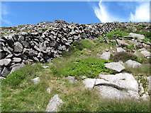 J2922 : The Mourne Wall ascending Slievenaglogh by Eric Jones