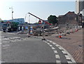 Work in progress on the new northern bus station, Newport