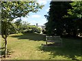 End of footpath across playing fields