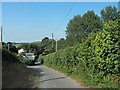 Narrow lane near Meusydd farm