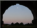 Knowlton: lunar view from the church doorway