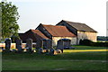 Churchyard and farm buildings, Binsted