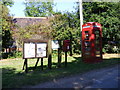TM3183 : Notice Board, Telephone Box & St.Margarets Postbox by Geographer
