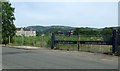 Railway tracks crossing Castle Road