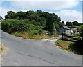 Road to the church passes the entrance to Tyn-y-Cwm, Llanstephan