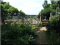 TQ7160 : Pedestrian Level crossing near New Hythe by Chris Whippet