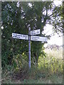 TM2984 : Roadsign on St.Cross Road by Geographer