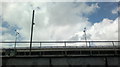 Looking up at Bow Flyover from the Lea Navigation