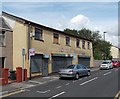 Sold sign on former Ken Finney Motorcycles shop, Nantyglo