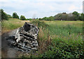 Burned out car at Parson