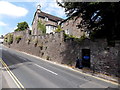 Southern perimeter wall of Brecon Cathedral