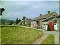 Phone box and cottages at Arncliffe