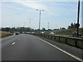 A14 curving east of the A43 junction