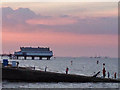 TA3008 : Sunset light and Cleethorpes pier by Steve  Fareham