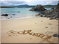 NC3969 : A statement of the obvious, Balnakeil Beach? by Karl and Ali