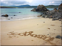 NC3969 : A statement of the obvious, Balnakeil Beach? by Karl and Ali