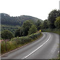 SO1603 : Bend in the A4048 north of Hollybush by Jaggery