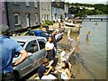 The riverfront at Dittisham, looking north from the end of the quay