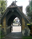 SU7886 : Hambleden church lych gate by Graham Horn