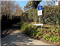 Signs at the SE end of Sandpits Lane, Westrip