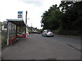 J4059 : Depot Bus Stop on the A7 at Saintfield by Eric Jones