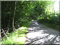 Looking back on the minor hill road