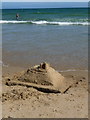 SZ0990 : Bournemouth: a shoreline sandcastle by Chris Downer