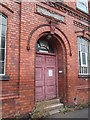 Front entrance of Slimma factory, James Street, Leek