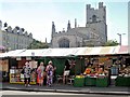 TL4458 : Cambridge Market Place and Great St Mary's Church by David Dixon
