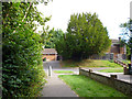 Footpath meets Banks Road, Pound Hill, Crawley