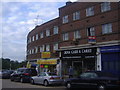 Curved shops on Hanger Lane