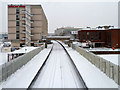 A snowy Crawley station