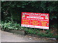 Sign for Mountfitchet Castle