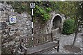 SX8278 : Bovey Tracey : Holy Well & Bus Stop by Lewis Clarke