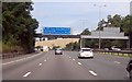 M25 approaching junction 8 for A217