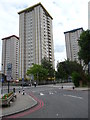 TQ2983 : Tower blocks from Mornington Crescent NW1 by Robin Sones
