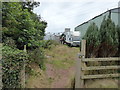 The coastal path in Lambeeth farmyard