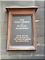 Plaque, St Mary Aldermary, Watling Street EC4