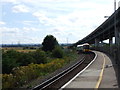 Train approaching Swale Station from Sittingbourne