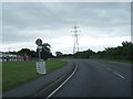 B676 passes under power lines